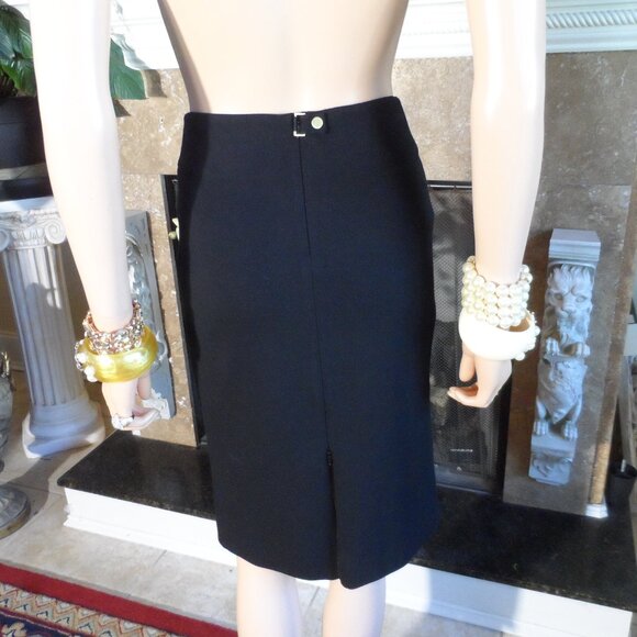 Diane von Furstenberg Black Textured Jacket & Pencil Skirt Set – Size 0/2 - Picture 11 of 16